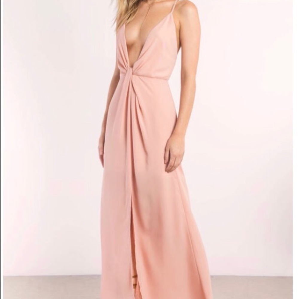 Blush maxi dress